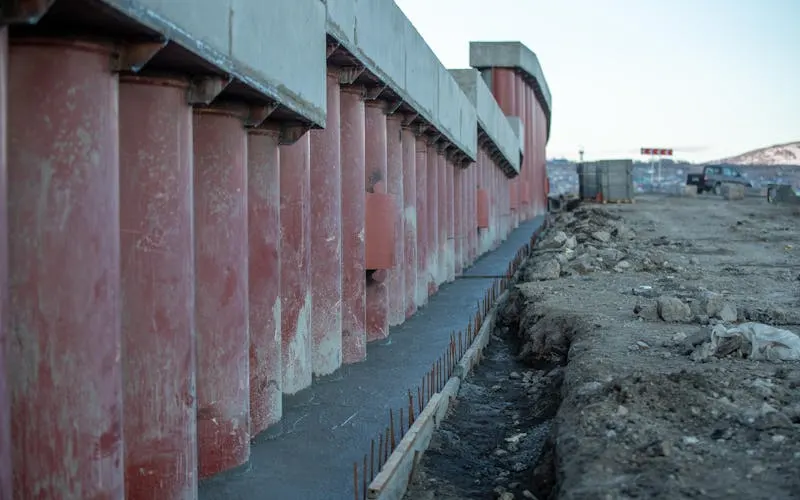 Concrete foundation pier repair work on DFW area home